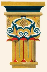 Capitel de columnas, Patio del Estanque de Peces