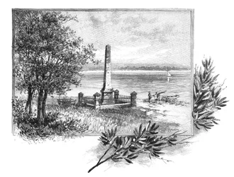 Lugar de desembarco del Capitán Cook, Bahía Botánica, Nueva Gales del Sur, Australia, 1886