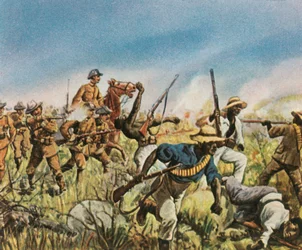 Capitán Franke luchando contra los Hereros, 1904, 1936