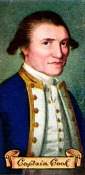 Capitán James Cook, de una serie de tarjetas de cigarrillos, 1935