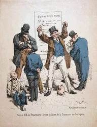 Caricatura de los propietarios, Comuna de París, 1871