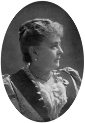Caroline Lavinia Scott Harrison, esposa del presidente Benjamin Harrison, finales del siglo XIX, 1908