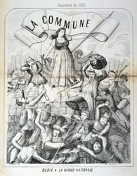 Caricatura dedicada a la Guardia Nacional, Comuna de París, 1871
