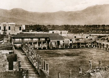 Caserma dei gladiatori, Pompeya, Italia, c1900s