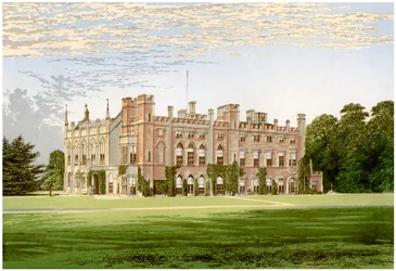Parque Cassiobury, Hertfordshire, hogar del Conde de Essex, c. 1880
