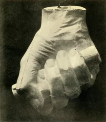 Molde de la mano derecha de Lincoln, 1860, 1930