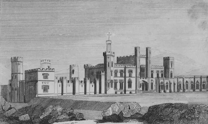 Castillo Freke, la residencia de John Evans Freke, Lord Carbery, c1820
