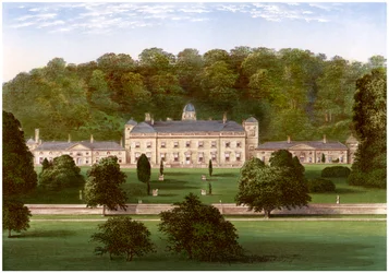 Castle Hill, Devon, hogar del Conde Fortescue, c1880