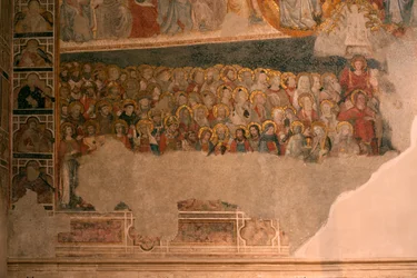 Catedral (Catedral de Santa María). El claustro. La capilla (San Blas). Pinturas murales.