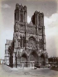 Catedral de Notre-Dame, Reims, Francia, finales del siglo XIX o principios del siglo XX