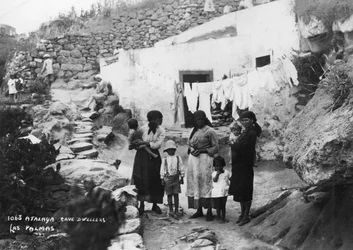 Habitantes de cuevas, Atalaya, Las Palmas, Gran Canaria, Islas Canarias, España