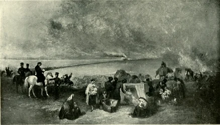 Cawnpore - El Paso del Ganges con los Refugiados de Lucknow... noviembre de 1857