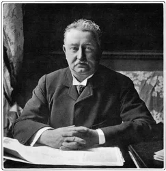 Cecil Rhodes, empresario y estadista sudafricano nacido en Inglaterra, c1901