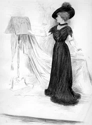 Cecile Sorel, actriz francesa, 1909