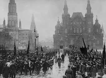 Celebraciones con motivo del 8º aniversario de la Revolución de Octubre en Moscú, 1925
