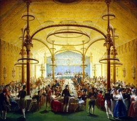 Cena ceremonial en honor del gobernador general de Moscú, príncipe Dmitry Golitsyn, 1830s