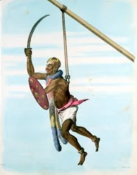 Ceremonia en honor a Mariatale, diosa de la viruela, Negapattam, India, 1806