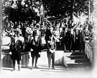 Ceremonia con dignatarios y funcionarios, c1914-c1918