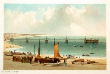 Muelle de cadena, Brighton, Sussex, c1889