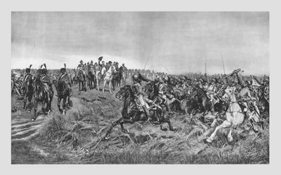 Carga de los Coraceros Franceses, finales del siglo XIX
