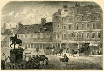 Charing Cross desde Northumberland House en 1750, 1881