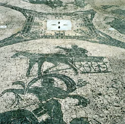 Auriga, mosaico, Cisarii, Ostia, Italia, siglo I