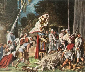 Carlomagno destruye un ídolo pagano, 1936