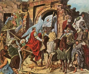 Carlomagno entra en Pavía, 1936