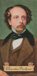Charles Dickens, de una serie de tarjetas de cigarrillos, 1935