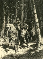 Carlos VI en el bosque de Le Mans, 1392, 1890