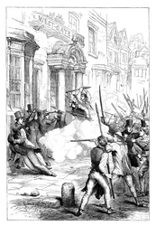 Disturbios cartistas en Newport, Monmouthshire, 1839 c. 1895