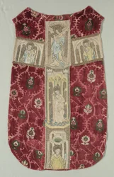 Espalda de casulla con banda de orfrebre bordada, 1415-1425