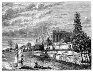 Casa Chatsworth desde el suroeste, 1900