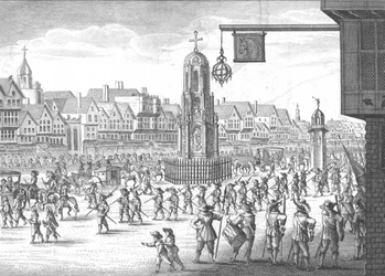 Cheapside, Cruz y Conduit, 1638, 1809