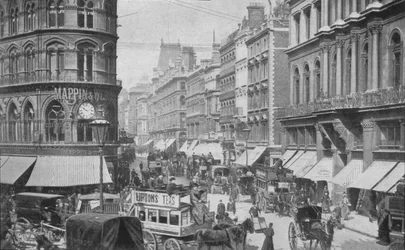 Cheapside desde la Mansion House, Ciudad de Londres, c1900 1901