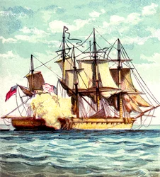 Chesapeake y Shannon, 1812 c1850s