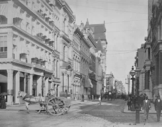 Calle Chestnut, Filadelfia, siglo XIX