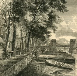 Cheyne Walk y Cadogan Pier, c1876