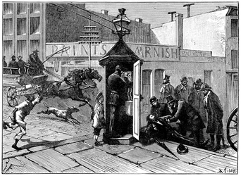 Caja telefónica de la policía de Chicago, 1886