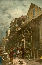 Barrio chino en San Francisco, c1885