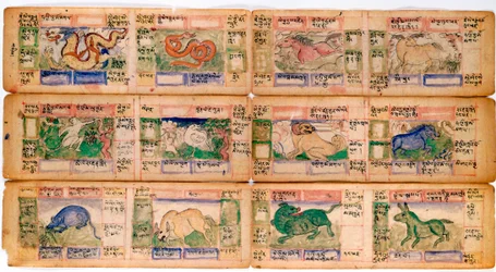 Figuras del zodiaco chino, finales del siglo XVIII