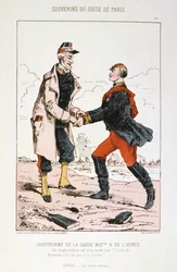 Cirujanos de la Guardia Nacional y del Ejército, sitio de París, guerra franco-prusiana, 1870-1871.