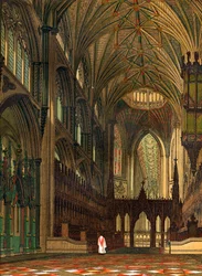 Coro de la catedral de Ely, Cambridgeshire, siglo XIX
