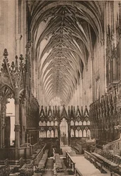 Coro de la Catedral de Winchester, Hampshire, principios del siglo XX