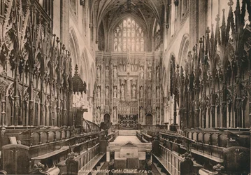 Coro de la Catedral de Winchester, Hampshire, principios del siglo XX