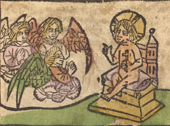 Niño Jesús con tres ángeles