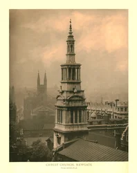 Iglesia de Cristo, Newgate, El campanario, mediados-finales del siglo XIX