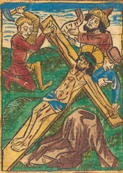Cristo clavado en la cruz, c. 1490
