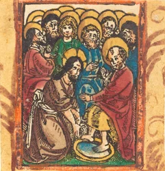 Cristo lavando los pies de los apóstoles, c. 1490-1500