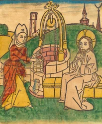 Cristo y la mujer de Samaria, probablemente 1485